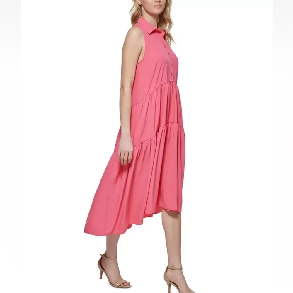 NWOT TOMMY HILFIGER Sleeveless Airflow Tiered Midi Dress